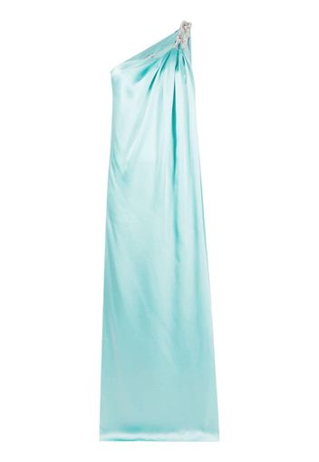 Stella McCartney one-shoulder chain-strap gown - Blu