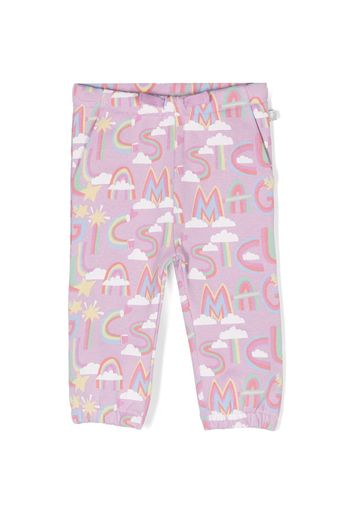 Stella McCartney Kids logo-print cotton trousers - Viola