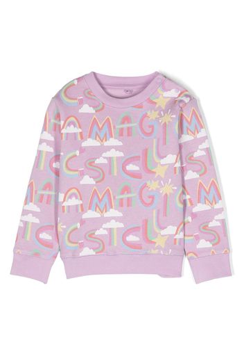 Stella McCartney Kids unicorn-print cotton sweatshirt - Viola