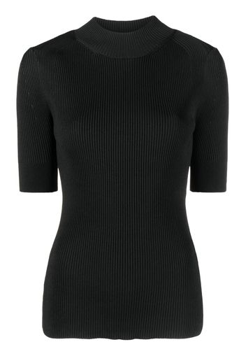 Stella McCartney high-neck ribbed-knit top - Nero