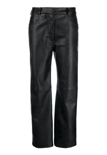 Stella McCartney faux-leather straight-leg trousers - Nero