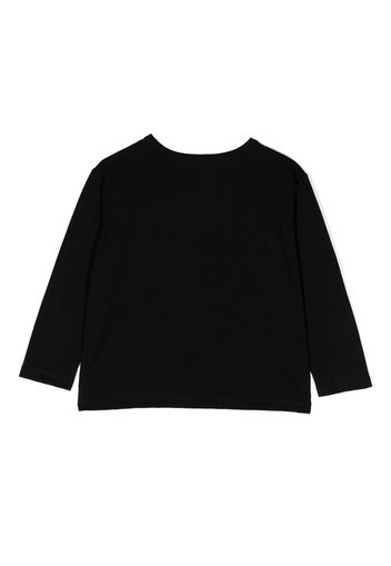 Stella McCartney Kids logo-print long-sleeve T-shirt - Nero