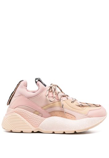 Stella McCartney faux-leather panelled-design sneakers - Rosa
