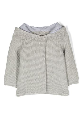 Stella McCartney Kids animal-ears cable-knit jacket - Grigio