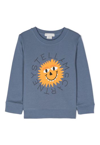 Stella McCartney Kids sun-print organic cotton sweatshirt - Blu