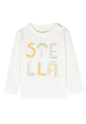 Stella McCartney Kids logo-print sweatshirt - Bianco