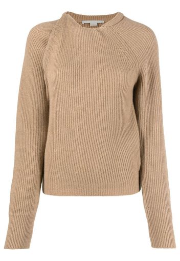 Stella McCartney knot-detail knitted jumper - Marrone