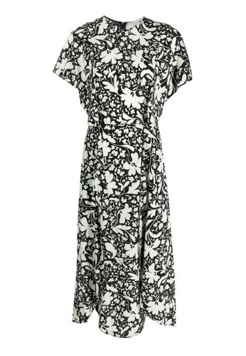 Stella McCartney floral-print silk dress - Nero