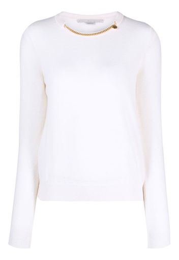 Stella McCartney chain-link crew-neck jumper - Bianco