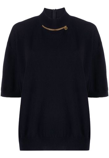 Stella McCartney Falabella high-neck wool blouse - Blu