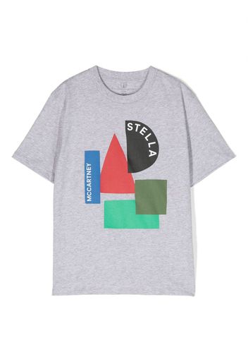 Stella McCartney Kids graphic-print cotton T-shirt - Grigio