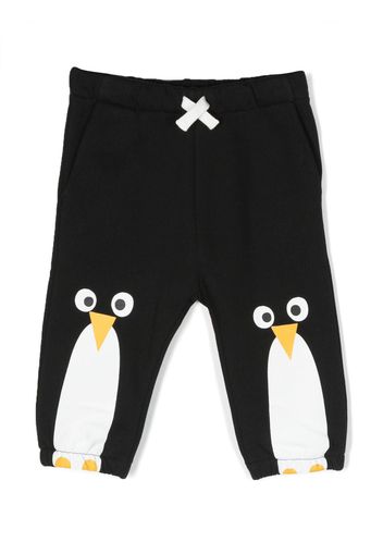 Stella McCartney Kids penguin-print cotton joggers - Nero