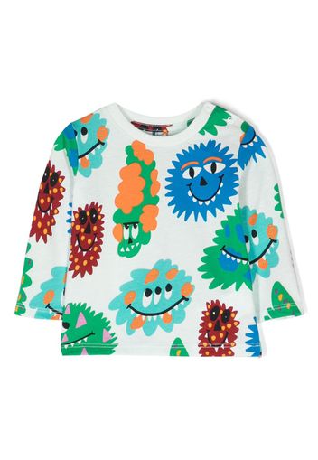 Stella McCartney Kids graphic-print organic cotton top - Bianco