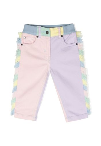 Stella McCartney Kids colour-block frayed jeans - Rosa