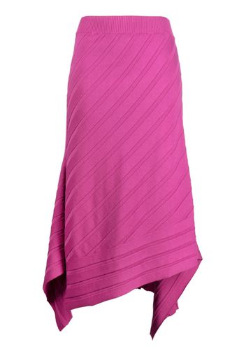 Stella McCartney asymmetric-hem knitted skirt - Rosa