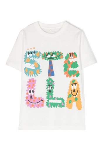 Stella McCartney Kids graphic-print cotton T-Shirt - Bianco