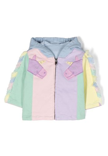 Stella McCartney Kids unicorn-motif striped jacket - Viola