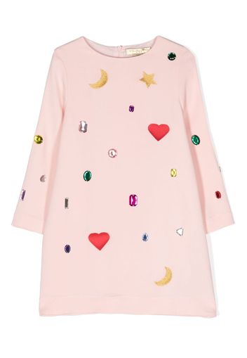 Stella McCartney Kids bead-embellished long-sleeve dress - Rosa