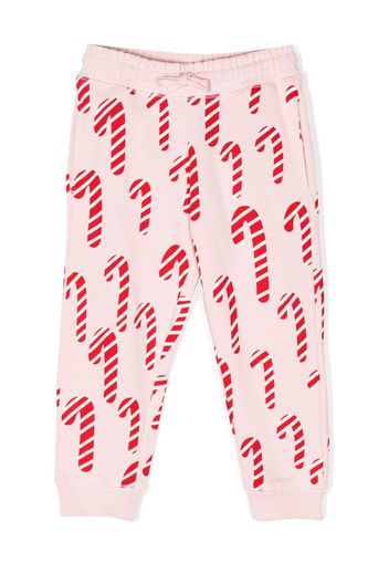 Stella McCartney Kids Candy Cane-print cotton trousers - Rosa