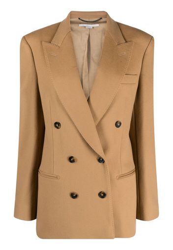 Stella McCartney double-breasted wool blazer - Marrone