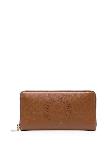 Stella McCartney logo-embellished zipped wallet - Toni neutri