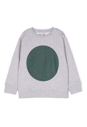 Stella McCartney Kids logo-print cotton sweatshirt - Grigio