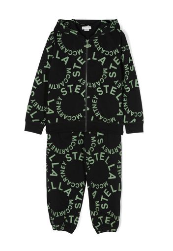 Stella McCartney Kids logo-print cotton tracksuit - Nero