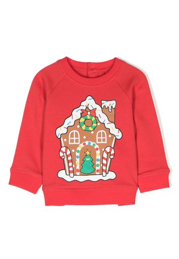 Stella McCartney Kids graphic-print cotton sweatshirt - Rosso