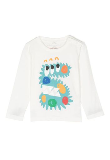 Stella McCartney Kids Monster cotton sweatshirt - Bianco