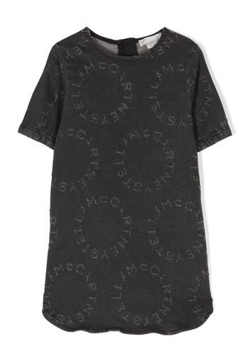 Stella McCartney Kids logo-print T-shirt dress - Nero