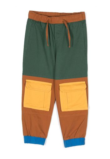 Stella McCartney Kids colour-block cargo trousers - Verde