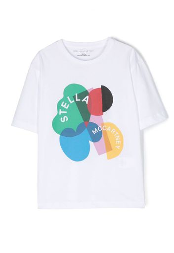 Stella McCartney Kids graphic-print cotton T-shirt - Bianco