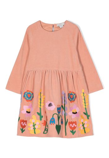 Stella McCartney Kids floral-embroidered cotton dress - Rosa