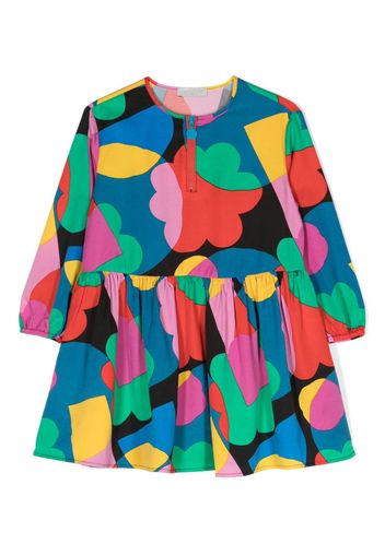 Stella McCartney Kids abstract-print flared dress - Blu