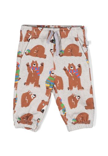 Stella McCartney Kids Bear-print track pants - Grigio