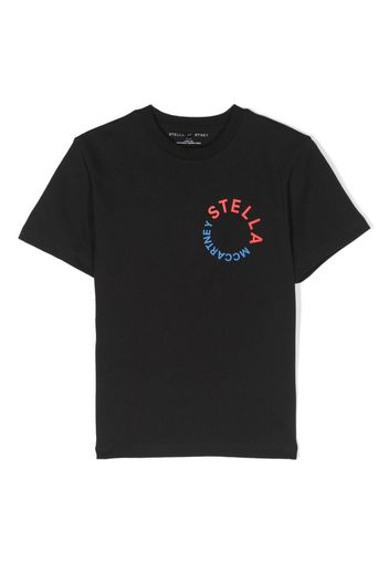 Stella McCartney Kids logo-print cotton T-shirt - Nero
