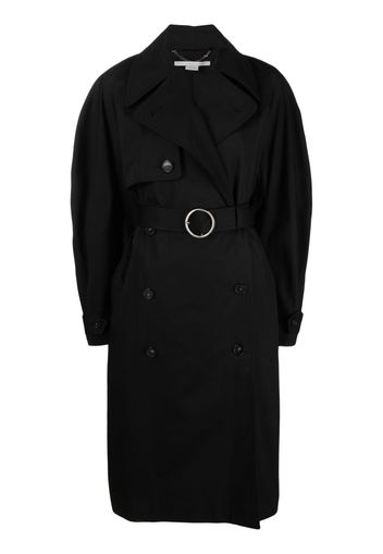 Stella McCartney Trench doppiopetto con cintura - Nero