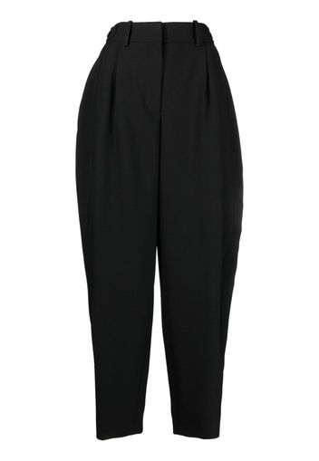 Stella McCartney pleated wool wide-leg trousers - Nero