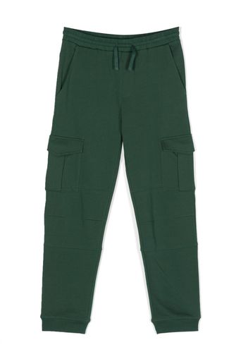 Stella McCartney Kids cargo pockets cotton track pants - Verde