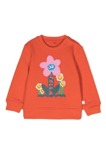 Stella McCartney Kids Glitzernde Kameratasche floral-print sweatshirt - Arancione