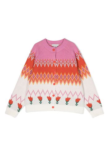 Stella McCartney Kids Cardigan girocollo - Bianco