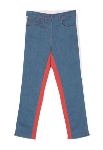 Stella McCartney Kids straight-leg colour-block jeans - Blu