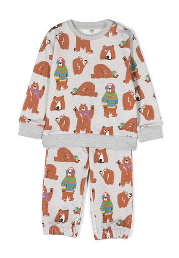 Stella McCartney Kids Bear-print trouser set - Grigio