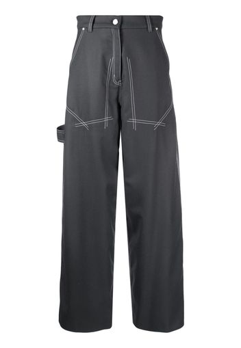 Stella McCartney patch-pockets wide-leg trousers - Grigio