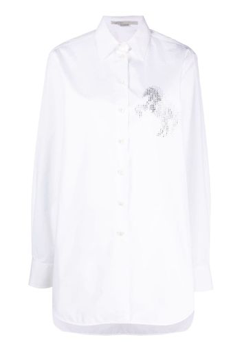 Stella McCartney crystal-embellished horse shirt - Bianco