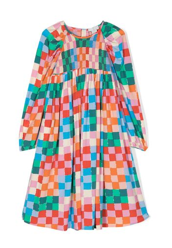 Stella McCartney Kids checked long-sleeved dress - Rosa