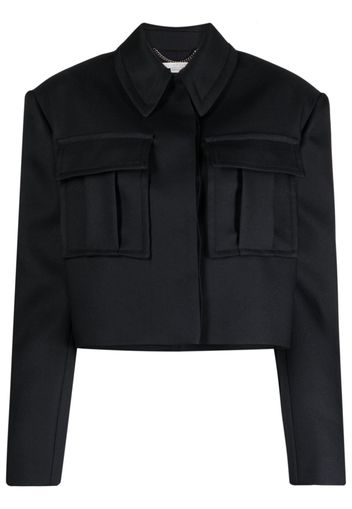 Stella McCartney long-sleeve cropped jacket - Blu