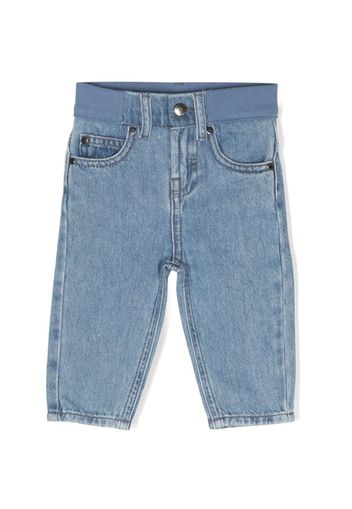 Stella McCartney Kids logo-patch straight-leg jeans - Blu