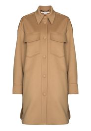 Stella McCartney Kerry button-up wool coat - Marrone