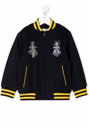 Stella McCartney Kids Bomber con ricamo - Blu